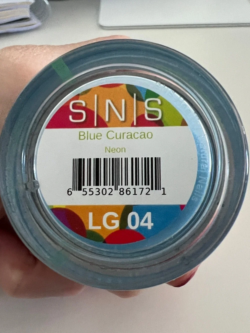 SNS Nutri-Plus Gelous Color Dipping Powder - Blue Curaçao (LG 04) - 1oz